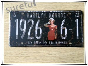 10% off Stock (no need MOQ) 15*30cm Decorate License Plate 2016-11-25